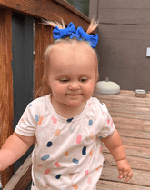 Navy Blue Bow Clips